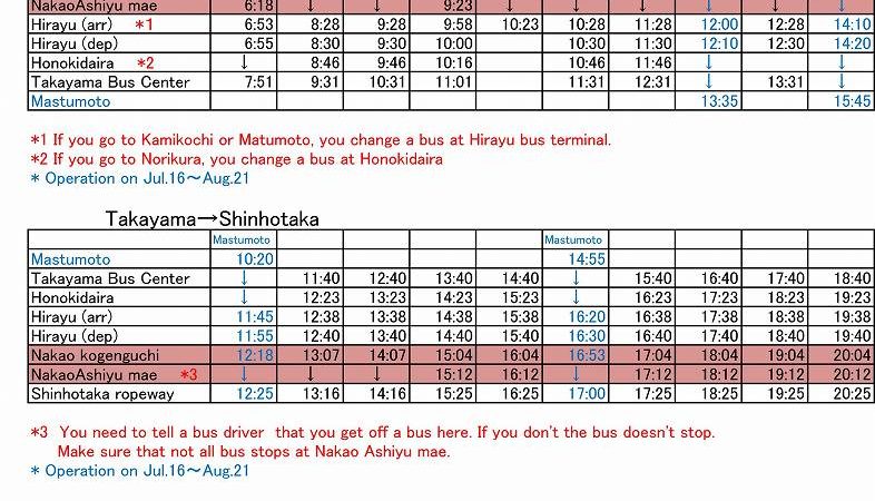 Bus　Timetable